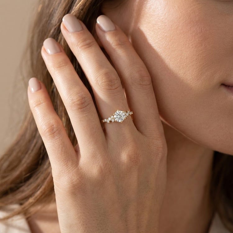 Rozvodový prsten s lab-grown diamanty Carina 165124