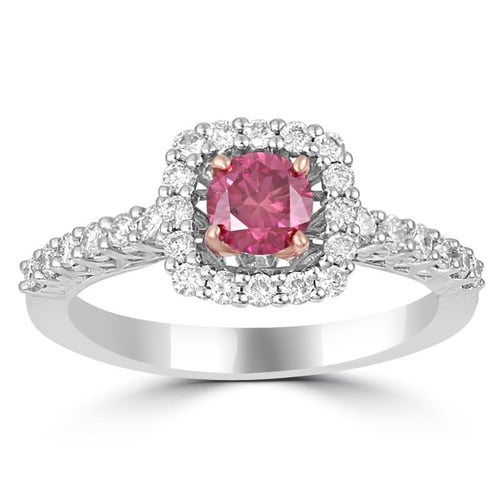 Zásnubní prsten s certifikovaným fancy pink lab-grown diamantem Pabla
