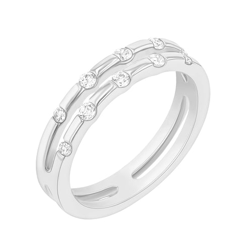 Dvojitý prsten s lab-grown diamanty Diklah