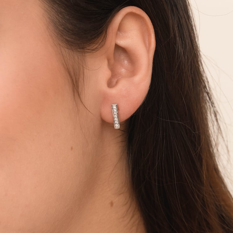 Zlaté náušnice s lab-grown diamanty Lena 165763