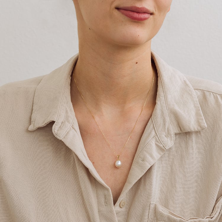 Zlatá perlová kolekce s 9-9.50mm perlami Eleni 138426