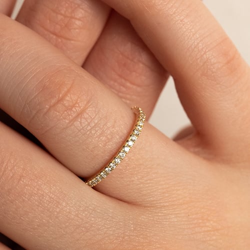 Eternity prsten ze zlata s 1.25mm lab-grown diamanty Benjamin