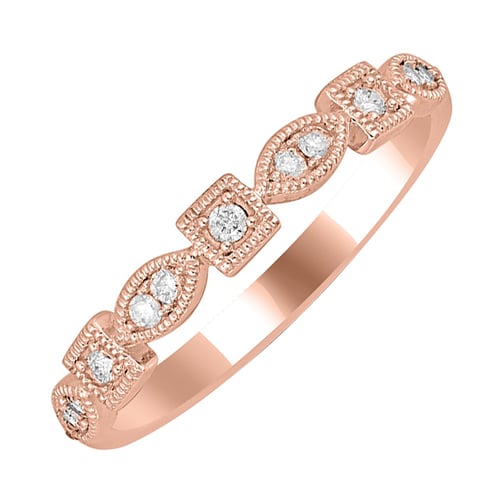 Zlatý eternity prsten s bílými diamanty Hadya