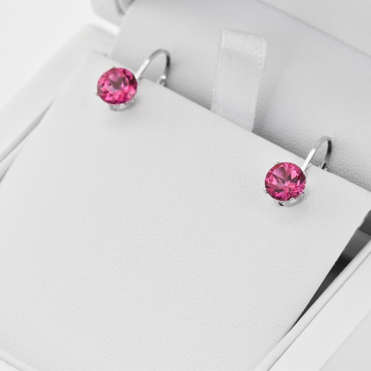 Topazové stříbrné náušnice 35268