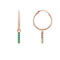 Zlaté visací náušnice se smaragdy Elaine