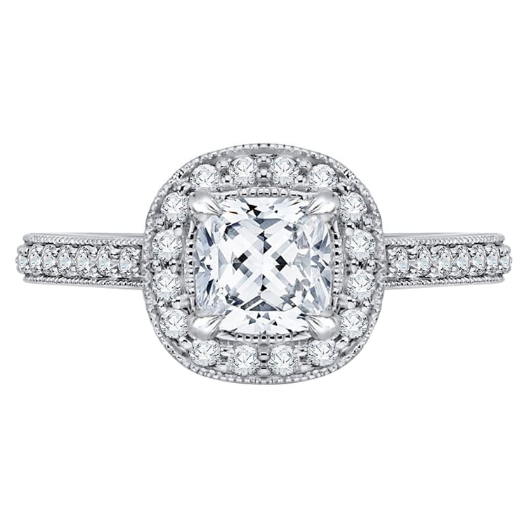 Diamantový zásnubní prsten v halo stylu ze zlata 59264