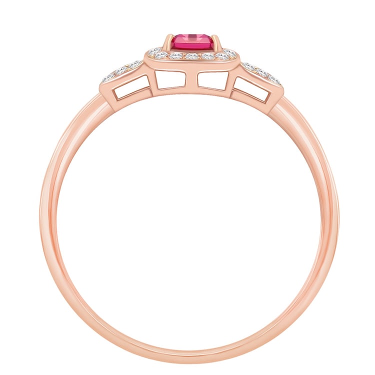 Zlatý prsten s emerald turmalínem 63556