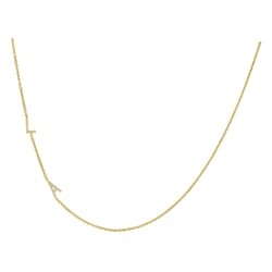 Stříbrný náhrdelník se 2 písmenky a lab-grown diamanty Lupe