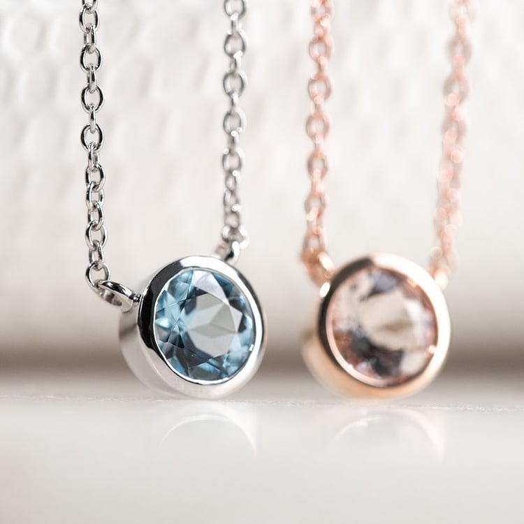 Bezel náhrdelník s akvamarínem Jonie 132074