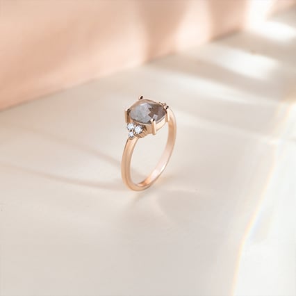 Prsten se salt and pepper diamantem Agathe