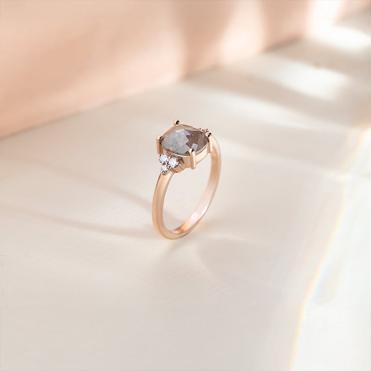 Prsten se salt and pepper diamantem Agathe 151971