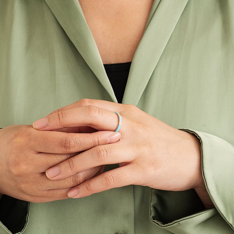 Keramický prsten s lab-grown diamanty Jardan 121879