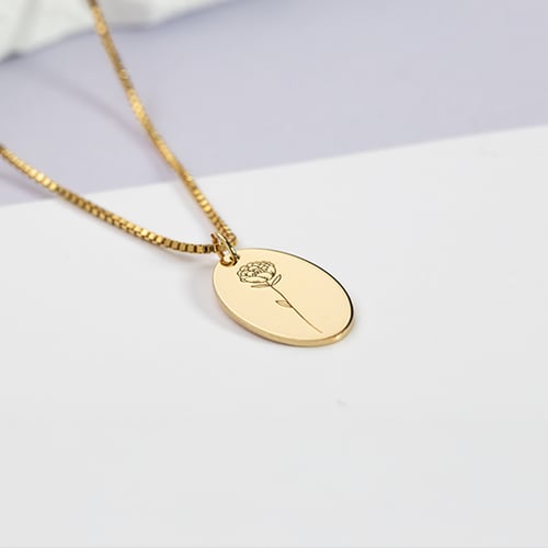 Personalizovaný stříbrný přívěsek s květinou a gravírem Daisy