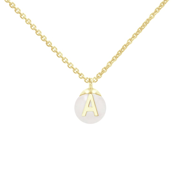 Náhrdelník s perlou a písmenem A Louie