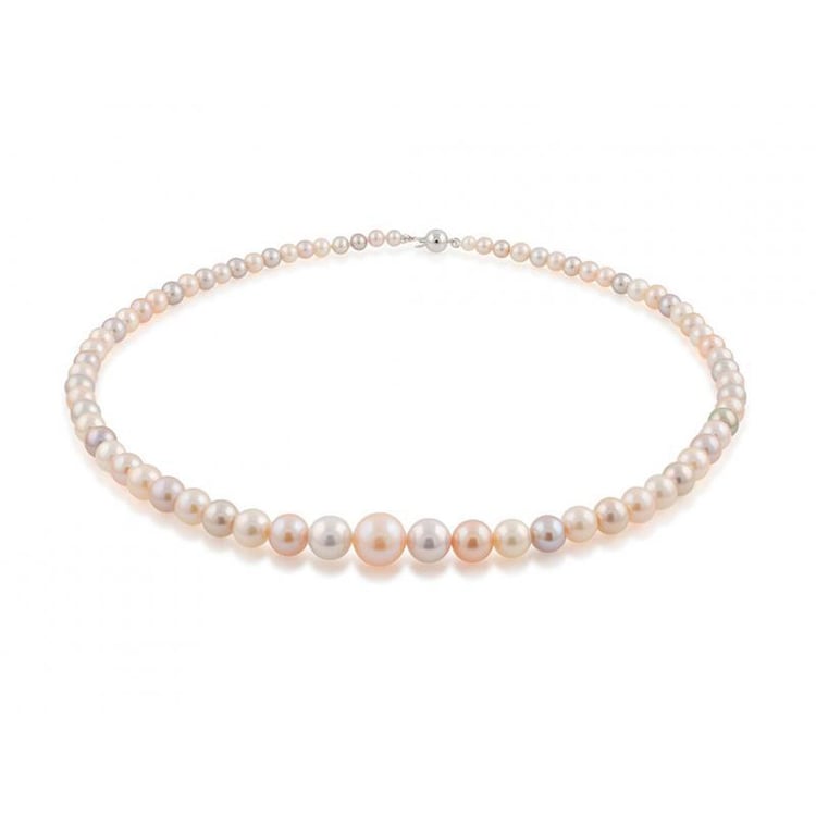 Zlatý náhrdelník s vícebarevnými perlami Chakia