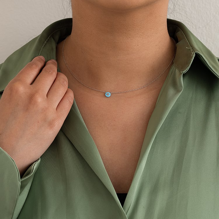 Keramický náhrdelník s lab-grown diamantem Celina 122061