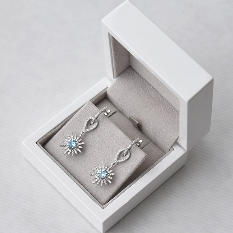 Visací diamantové náušnice 73214