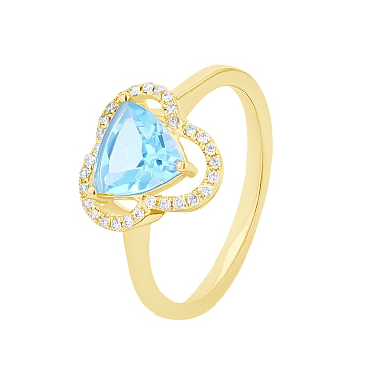 Zlatá topazová souprava šperků s diamanty Danya 115447