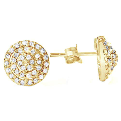 Zlaté náušnice s diamanty 80631