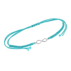 Stříbrný provázkový náramek s motivem nekonečna Infinity