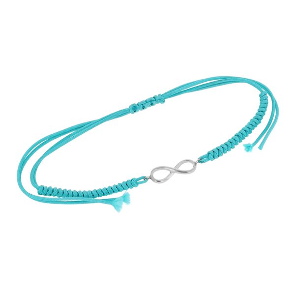 Stříbrný provázkový náramek s motivem nekonečna Infinity 108121