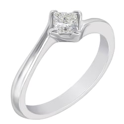 Zásnubní prsten s princess diamantem Falgu