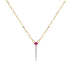 Atypický náhrdelník s rubínem a diamanty Zaiden