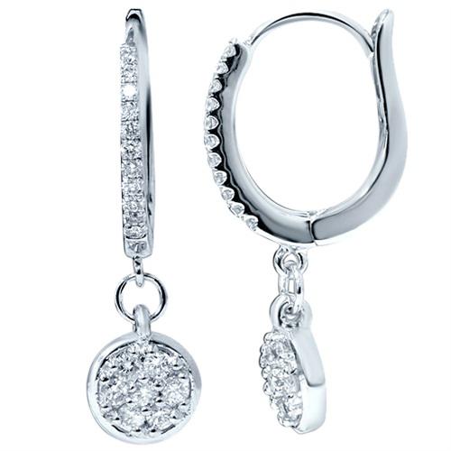 Diamantové zlaté náušnice