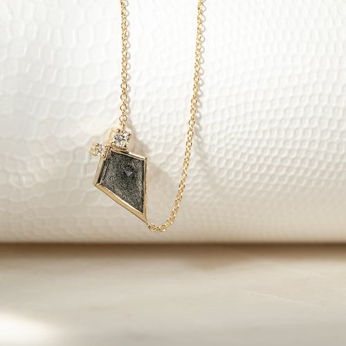 Náhrdelník s dendritickým quartzem a diamanty Milly