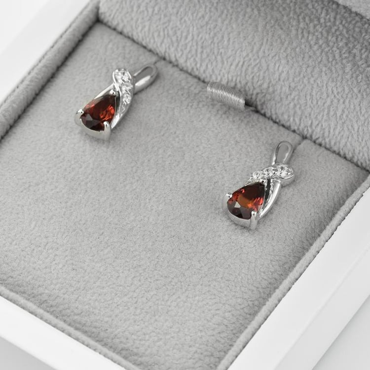 Granátové náušnice 42289