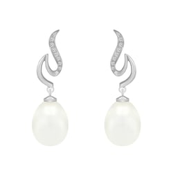 Náušnice s perlami a diamanty Gadin