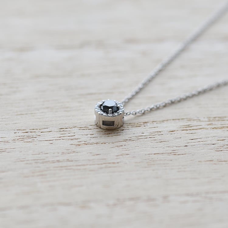 Zlatý halo náhrdelník s diamantem 62106