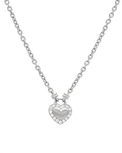 Náhrdelník srdce platinový