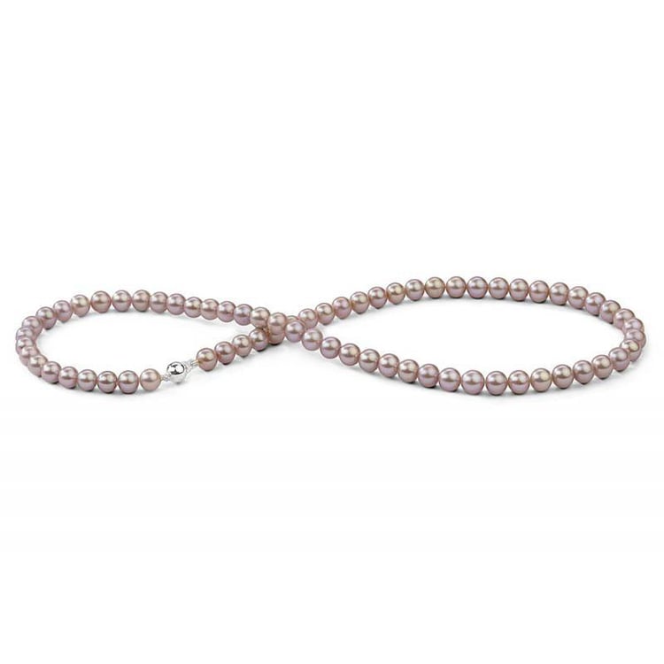 Jemný náhrdelník s levandulovými perlami Langie