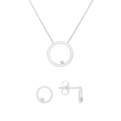 Zlatá sada karma náušnic a náhrdelníku s diamanty Myla