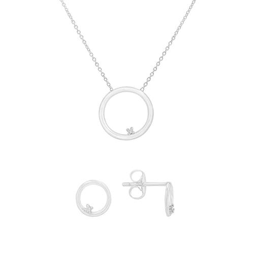 Zlatá sada karma náušnic a náhrdelníku s diamanty Myla
