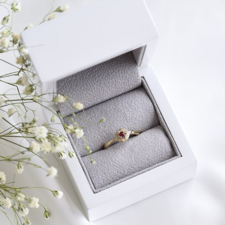 Zásnubní rubínový prsten 78192