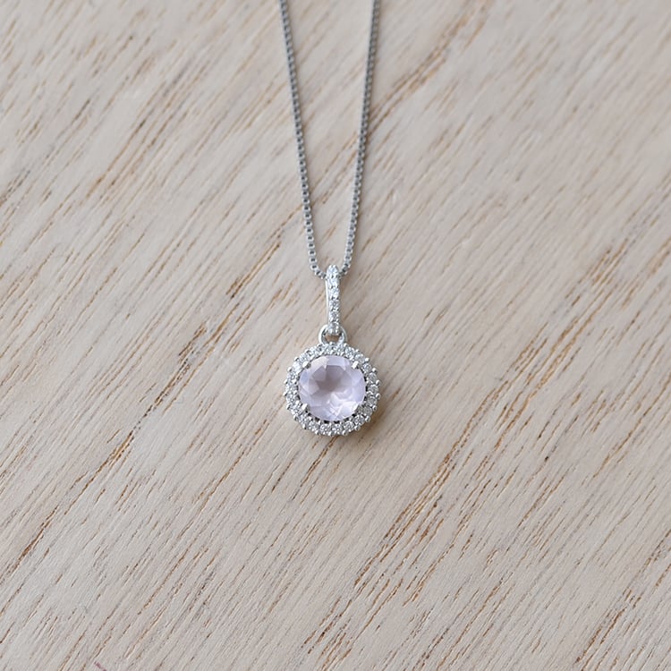 Náhrdelník s růžovým quartzem 60094