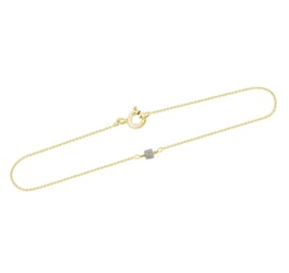 Zlatý náramek s kostkou diamantu Memore