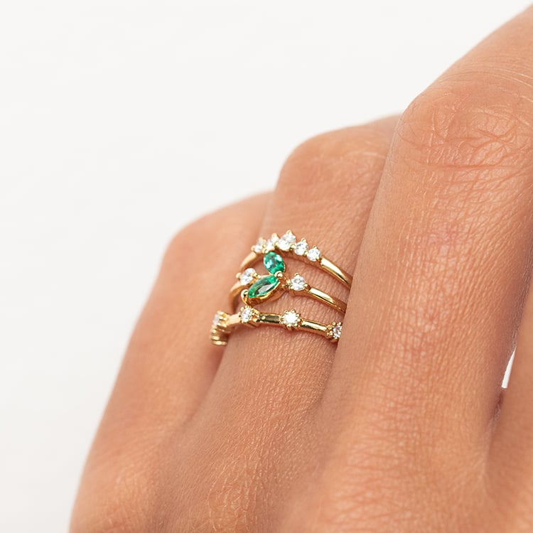 Znamenitý prsten s lab-grown diamanty Charmie 139795