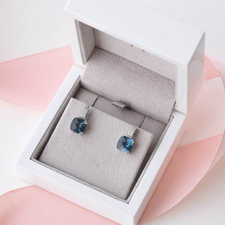 Topazy v náušnicích ze zlata 76093