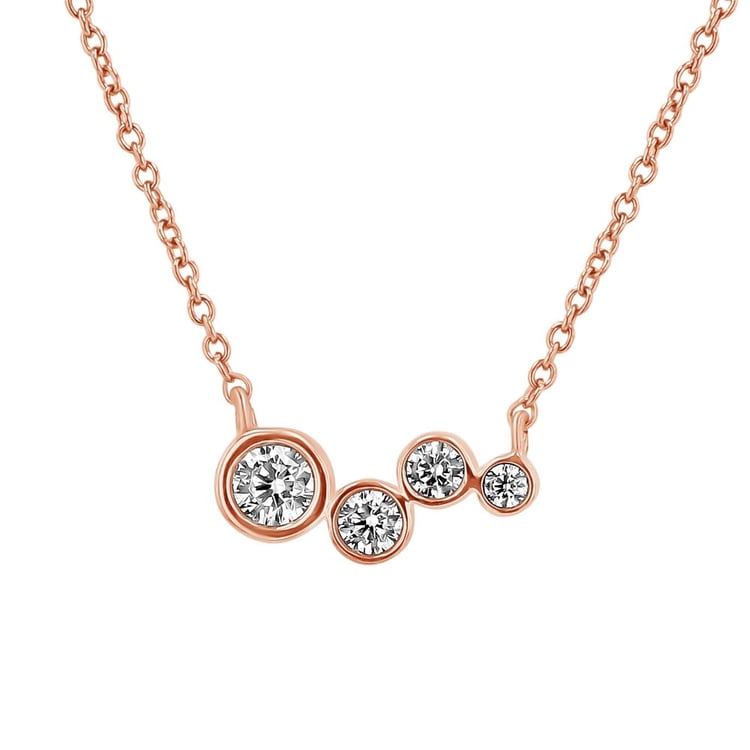 Moderní zlatý náhrdelník s diamanty Viola 163662