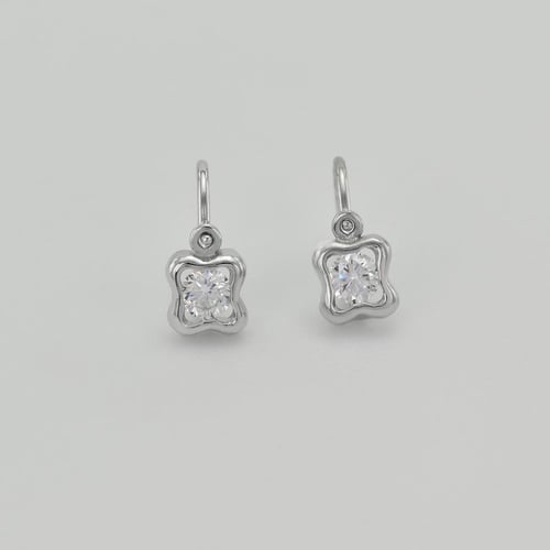 Zlaté náušnice pro děti s lab-grown diamanty Karola
