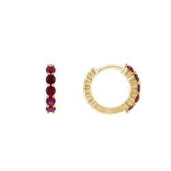 Kruhové náušnice s rubíny Patton