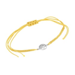 Stříbrný šňůrkový náramek se stromem života Wicks