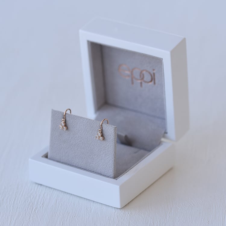 Zlaté dětské náušnice s moissanity Jasmine 105025