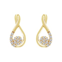 Diamantové náušnice ve tvaru kapky Daniela