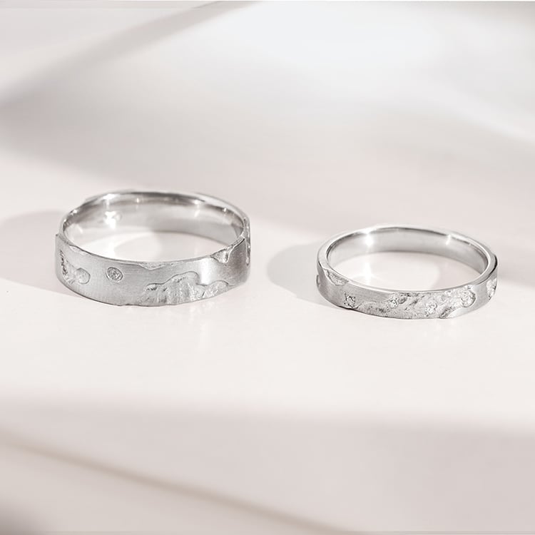 Snubní prsteny s ručně rytým povrchem Cley 155652