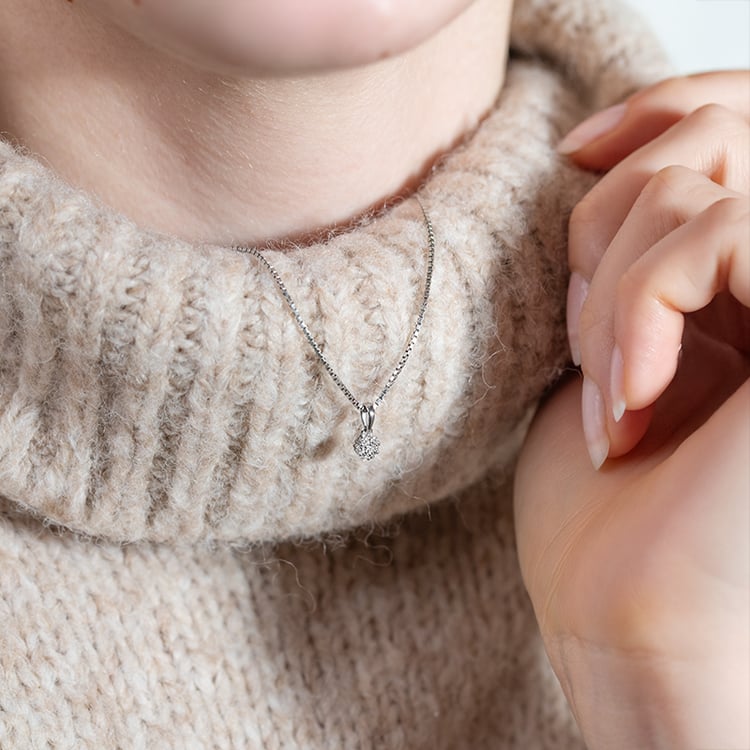 Stříbrný přívěsek s lab-grown diamanty Jenoulita 151145