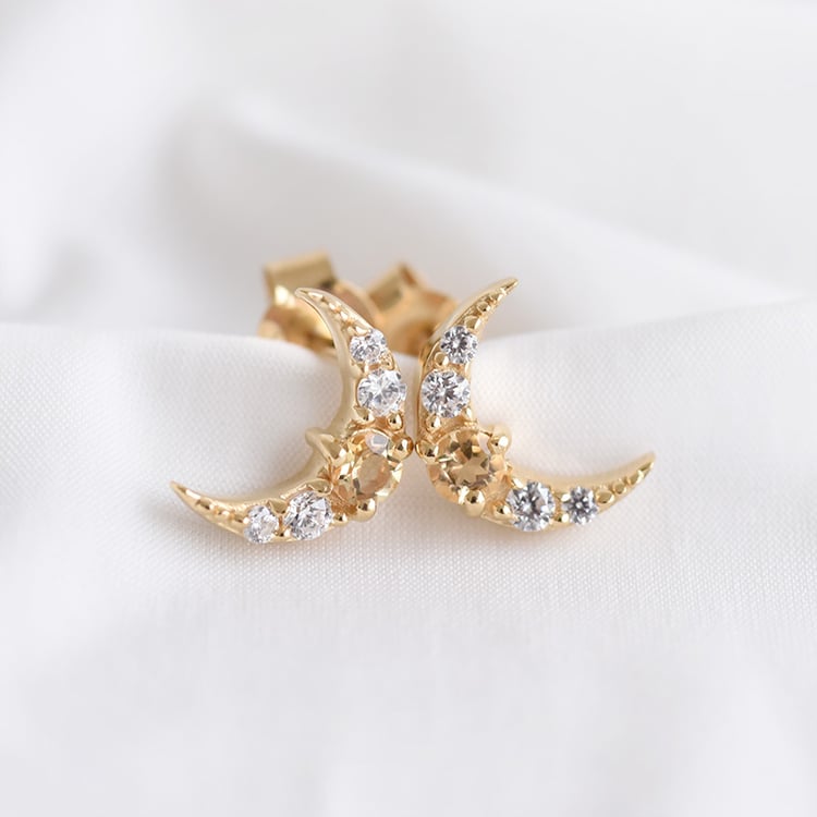 Citríny ve stříbrných náušniciach 92158